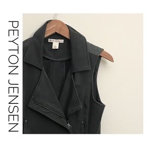 NWOT Peyton Jensen Charcoal Black Vest